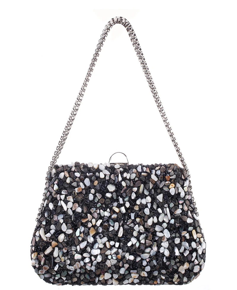 Nina Rock Candy Minaudiere Crystal Lift Lock Clutch