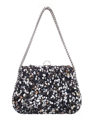 Nina Rock Candy Minaudiere Crystal Lift Lock Clutch