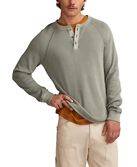 Lucky Brand Men's Birdseye Thermal Henley Long-Sleeve T-Shirt