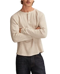 Lucky Brand Men's Birdseye Thermal Henley Long-Sleeve T-Shirt