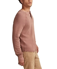 Lucky Brand Men's Birdseye Thermal Henley Long-Sleeve T-Shirt