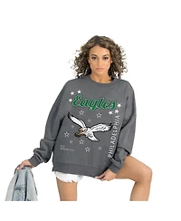 Gameday Couture Women's Gray Philadelphia Eagles Ready to Rumble Premium Fleece Pullover Sweatshirt
