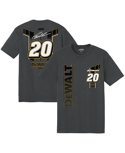 Joe Gibbs Racing Team Collection Men's Charcoal Christopher Bell DeWalt Tri-Blend T-Shirt