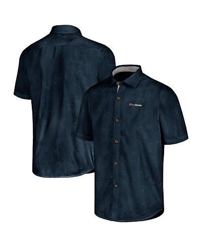 Tommy Bahama Men's Navy Ross Chastain Sport Coconut Point Palm Vista IslandZone Button-Up Camp Shirt