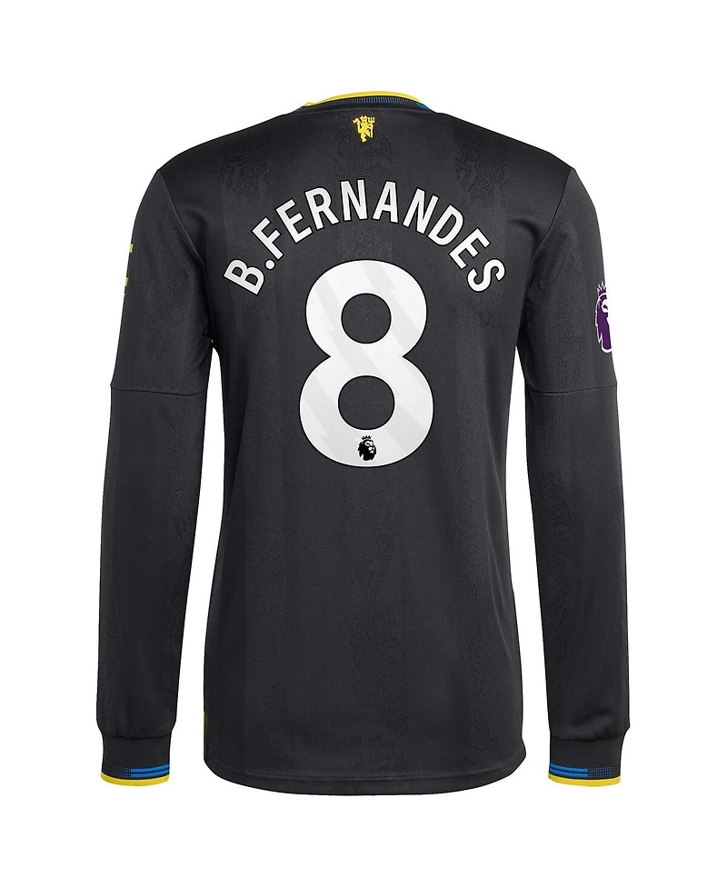 Adidas Men's Bruno Fernandes Black Manchester United 2025/26 Third Authentic Long Sleeve Player Jersey