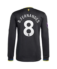 Adidas Men's Bruno Fernandes Black Manchester United 2025/26 Third Authentic Long Sleeve Player Jersey