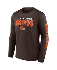 Fanatics Men's Brown Cleveland Browns Go the Distance Long Sleeve T-Shirt