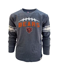 Wes & Willy Big Boys and Girls Navy Chicago Bears Football Long Sleeve T-Shirt
