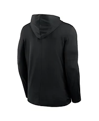 Nike Men's Black Lightweight Dri-fit Long Sleeve Hoodie T-Shirt