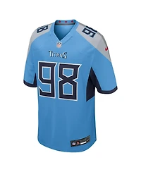 Nike Men's Jeffery Simmons Light Blue Tennessee Titans Team Game Jersey