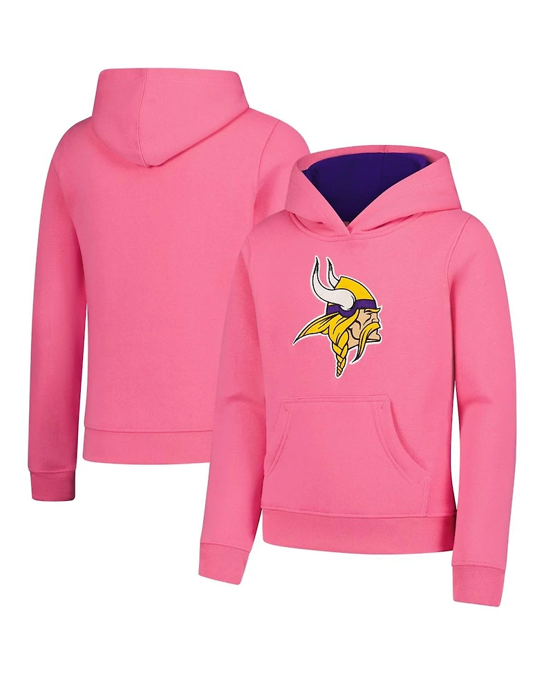 Outerstuff Big Boys and Girls Girl's Pink Minnesota Vikings Prime Hoodie