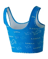 Concepts Sport Women's Blue Detroit Lions Mosaic Allover Print Bralette