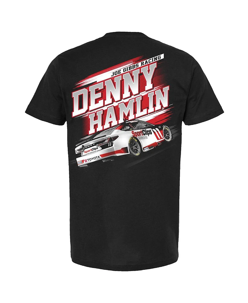 Joe Gibbs Racing Team Collection Men's Black Denny Hamlin Car T-Shirt