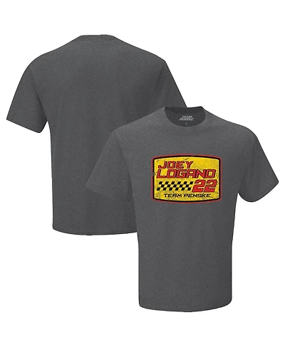 Team Penske Men's Heather Charcoal Joey Logano T-Shirt