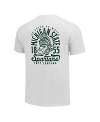 Image One Big Boys and Girls White Michigan State Spartans Comfort Colors Mascot Overlay T-Shirt