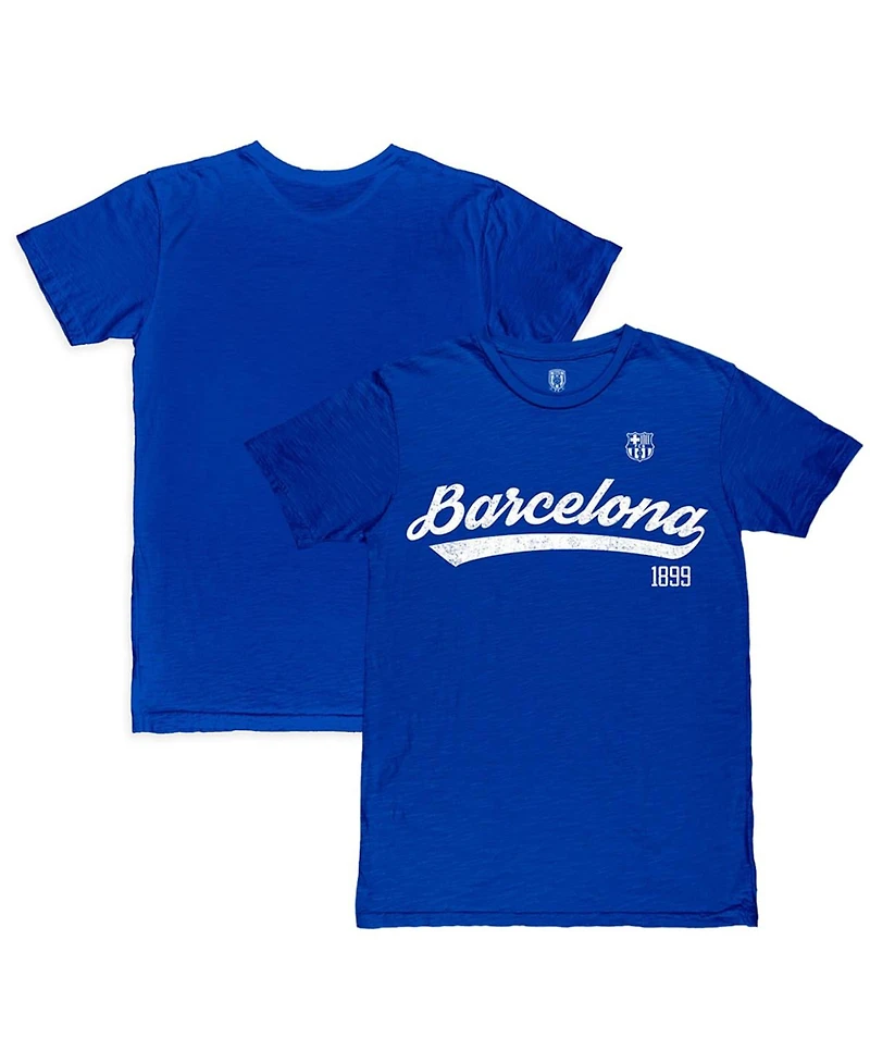 1863FC Men's Royal Barcelona Script Slub T-Shirt