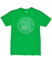 1863FC Men's Heather Green Celtic Mono Crest Twisted Tri-Blend Slub T-Shirt