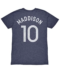 1863FC Men's James Maddison Heather Navy Tottenham Hotspur Player Name Number Twisted Tri-Blend Slub T-Shirt
