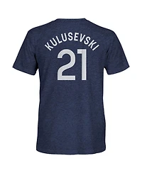 1863FC Men's Dejan Kulusevski Heather Navy Tottenham Hotspur Player Name Number Twisted Tri-Blend Slub T-Shirt