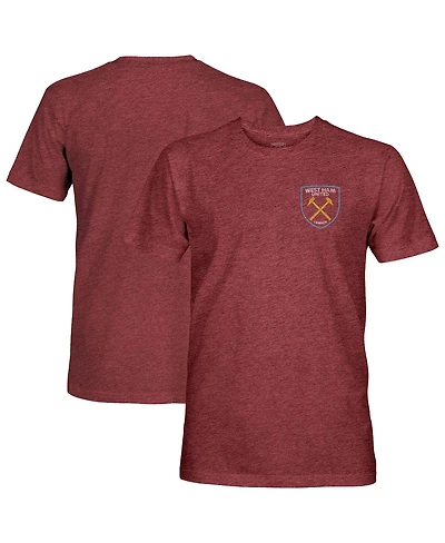 1863FC Men's Heather Claret West Ham United Left Color Badge Tri-Blend T-Shirt