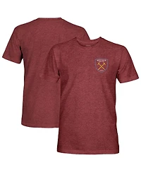 1863FC Men's Heather Claret West Ham United Left Color Badge Tri-Blend T-Shirt