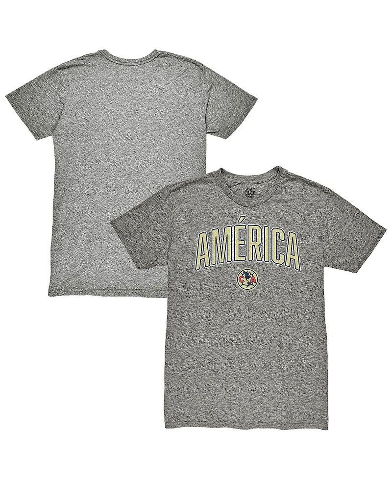 1863FC Men's Heather Gray Club America Wordmark Tri-Blend T-Shirt