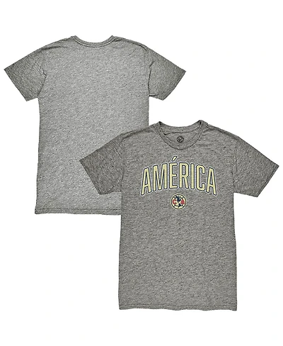 1863FC Men's Heather Gray Club America Wordmark Tri-Blend T-Shirt