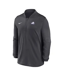 Nike Men's Anthracite Tcu Horned Frogs Dri-fit Half-Zip Pullover Sweatshirt