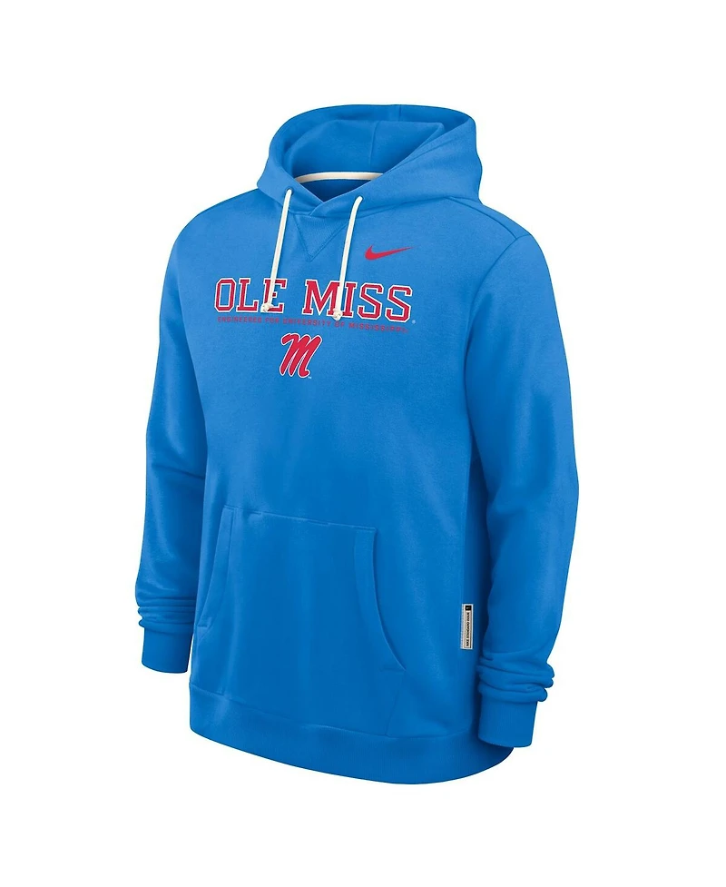 Nike Men's Powder Blue Ole Miss Rebels 2025 Sideline Standard Issue Dri-fit Hoodie
