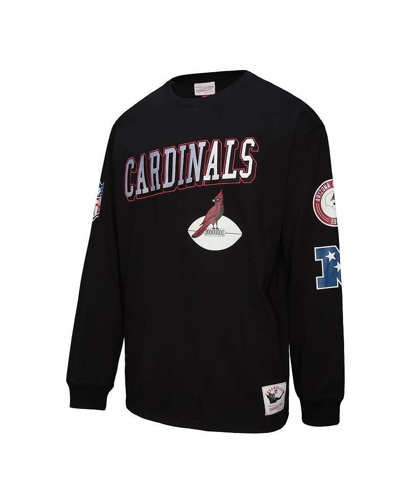 Mitchell & Ness Men's Black Arizona Cardinals Training Camp Logos Long Sleeve T-Shirt