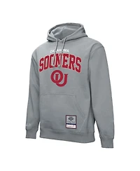 Mitchell & Ness Men's Heather Gray Oklahoma Sooners Classic Arch Pullover Hoodie