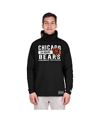 New Era Men's Black Chicago Bears Functional Fandom Balaclava Helmet Stripe Tri-Blend Hoodie
