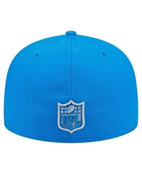 New Era Men's Blue Detroit Lions Oversized 59FIFTY Fitted Hat