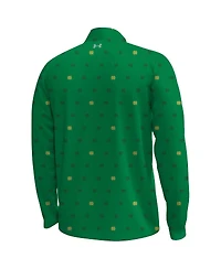 Under Armour Men's Green Notre Dame Fighting Irish Gameday Armourfuse Half-Zip Jacket
