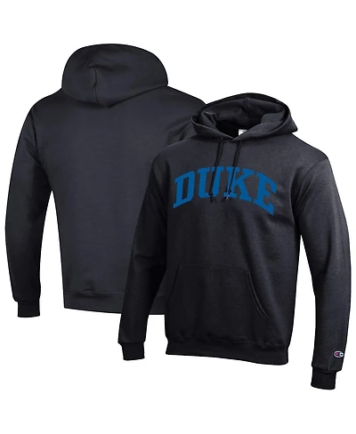 Champion Men's Black Duke Blue Devils Basic Arch Fleece Pullover Hoodie