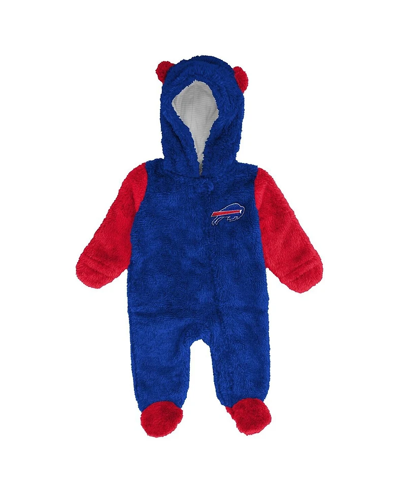 Outerstuff Baby Boys and Girls Royal Buffalo Bills Stay Napping Fleece Bunting Full-Zip Sleeper