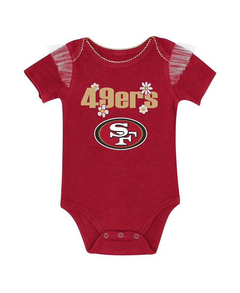Outerstuff Girls Baby Boys and 2-Piece San Francisco 49ers My Team Rocks Bodysuit Skirt Set