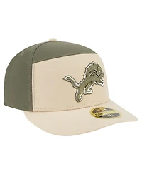 New Era Men's Light Beige/Olive Detroit Lions Two-Tone Color Pack Split Panel 59FIFTY Fitted Hat