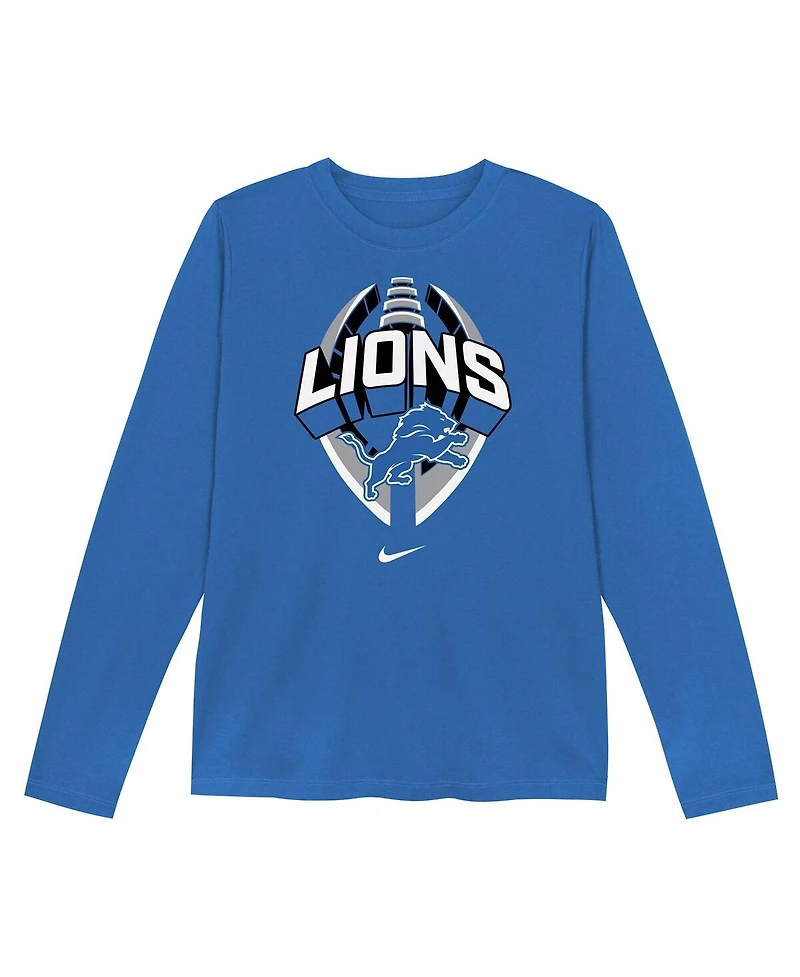 Nike Toddler Blue Detroit Lions Primetime Legend Icon Long Sleeve Performance T-Shirt