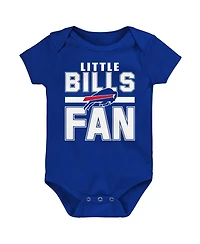 Outerstuff Newborn 3-Pack Buffalo Bills Little Tike Bodysuit Set