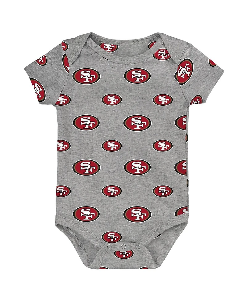 Outerstuff Newborn 3-Pack San Francisco 49ers Little Tike Bodysuit Set
