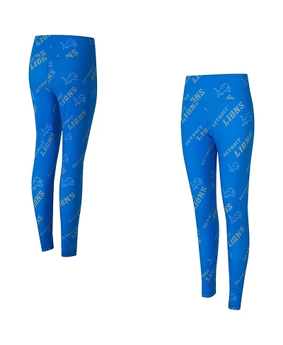 Concepts Sport Women's Blue Detroit Lions Mosaic Allover Print Leggings
