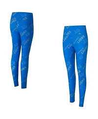 Concepts Sport Women's Blue Detroit Lions Mosaic Allover Print Leggings