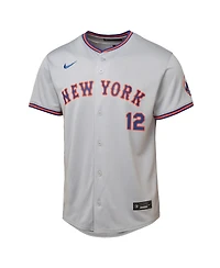 Nike Big Boys and Girls Francisco Lindor Gray New York Mets Road Limited Jersey