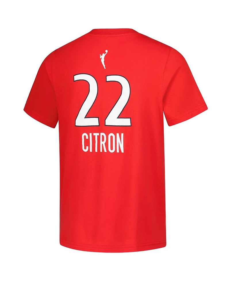 Nike Big Boys and Girls Sonia Citron Red Washington Mystics Explorer Edition Name Number T-Shirt