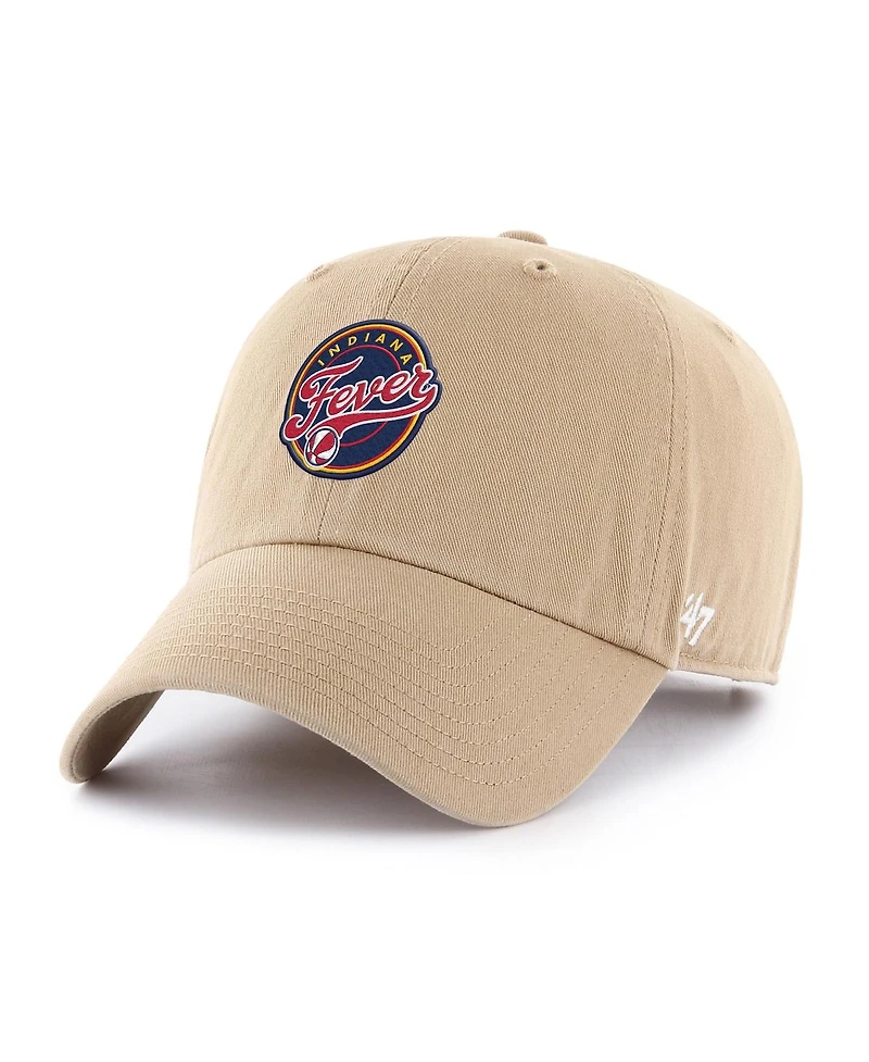 '47 Brand Men's Khaki Indiana Fever Core Logo Clean Up Adjustable Hat