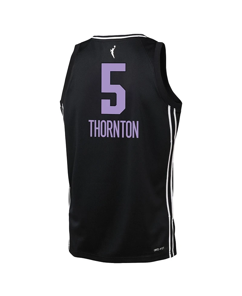 Nike Big Boys and Girls Kayla Thornton Eclipse Black Golden State Valkyries Explorer Edition Victory Player Jersey