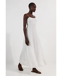 Karen Millen Women's Strappy Woven Midi Dress