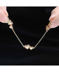 GiGiGirl 14K Gold Plated with Red Enamel Heart Necklace