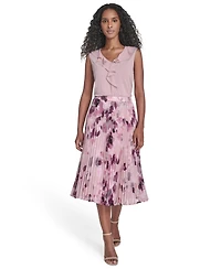 Calvin Klein Women's Printed Chiffon Midi Skirt